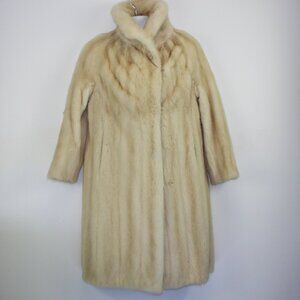 Vintage Eaton Salon White Fur Long Coat (XL - 42)